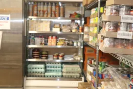 The dairy and egg cooler.